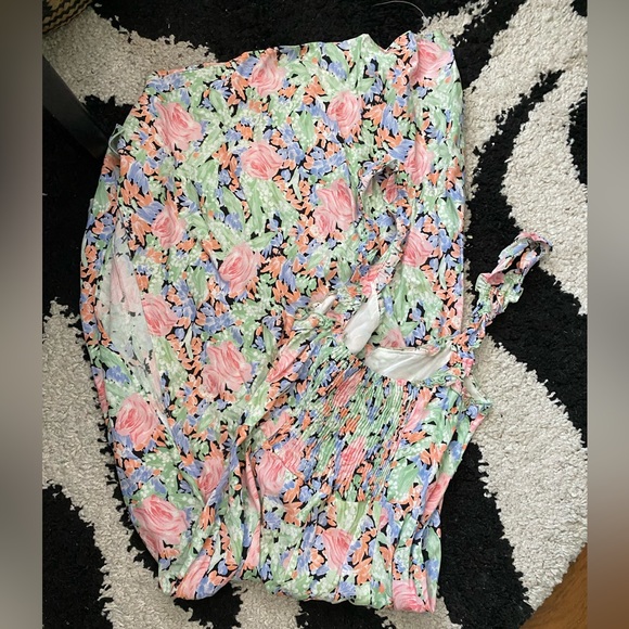 Zara Floral Printed Midi Dress XS - Picture 8 of 8